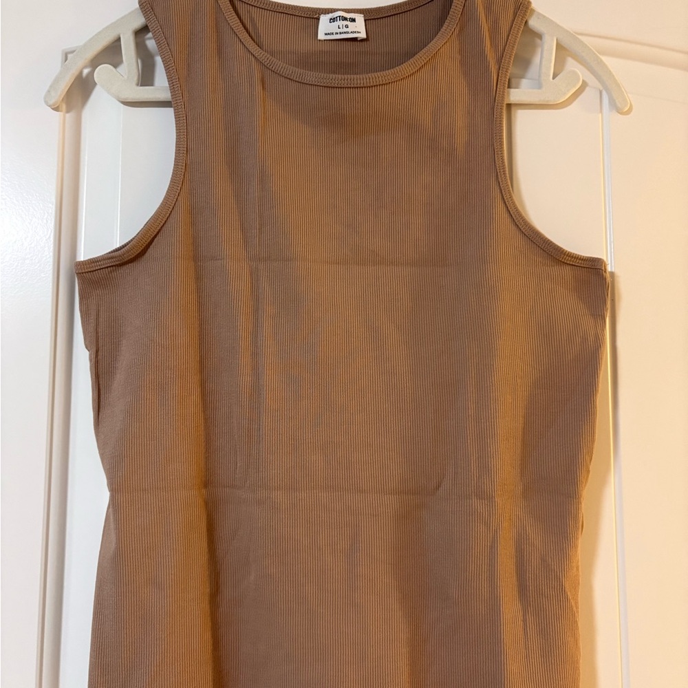 Cotton On Light Brown Ribbed Top